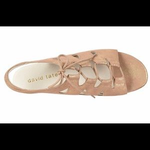 NWB David Tate “Rich” lace up wedge sandal size 9